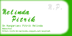 melinda pitrik business card